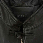 Yohji Yamamoto ヨウジヤマモト S'YTE UM-J53-701 Sheepskin Leather Washed China Jacket シープスキン レザー ウォッシュド チャイナ ジャケット ブラック系 3【新古品】【未使用】【中古】