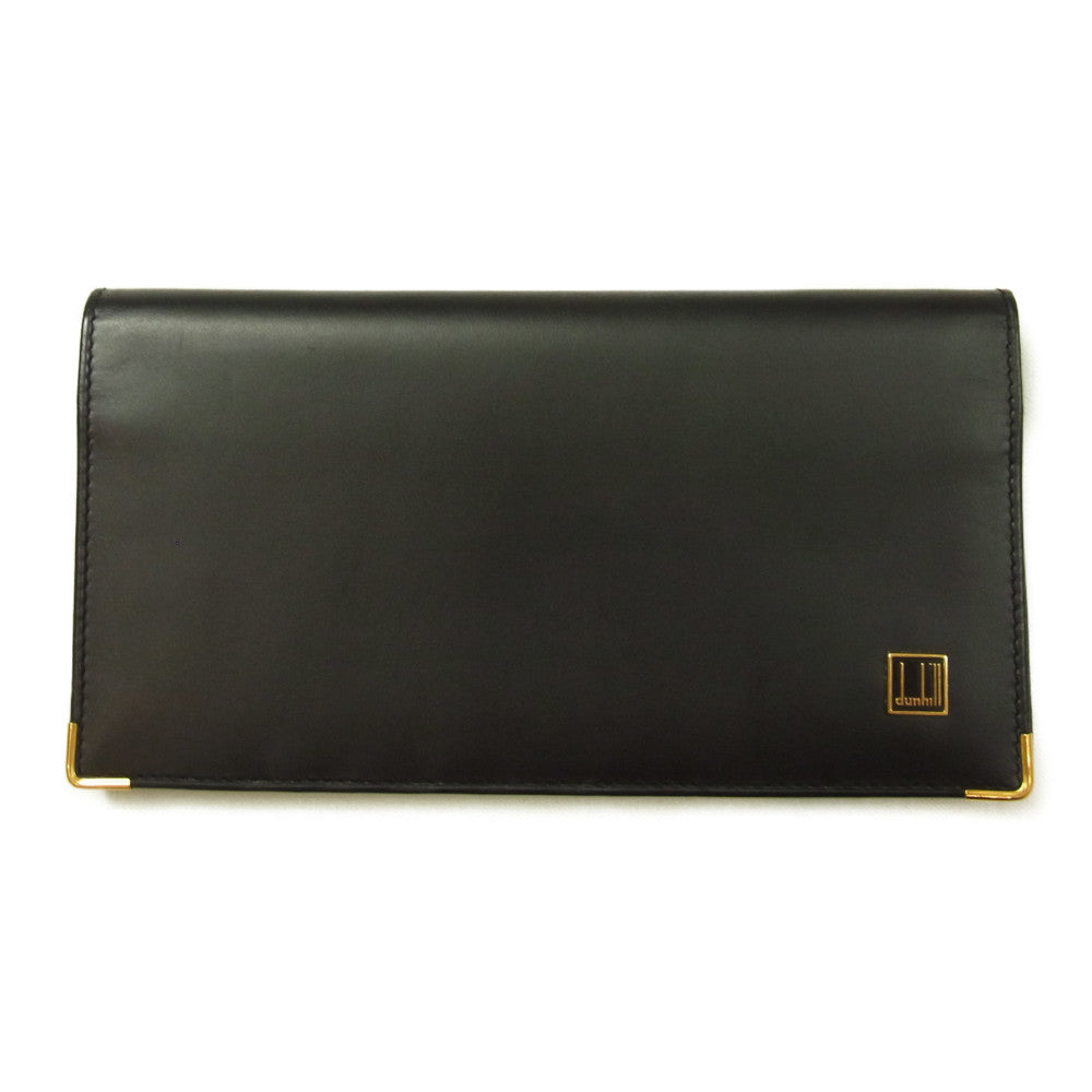 Dunhill ダンヒル オックスフォード 2つ折り 長財布 札入れ  ブラック系【美品】【中古】