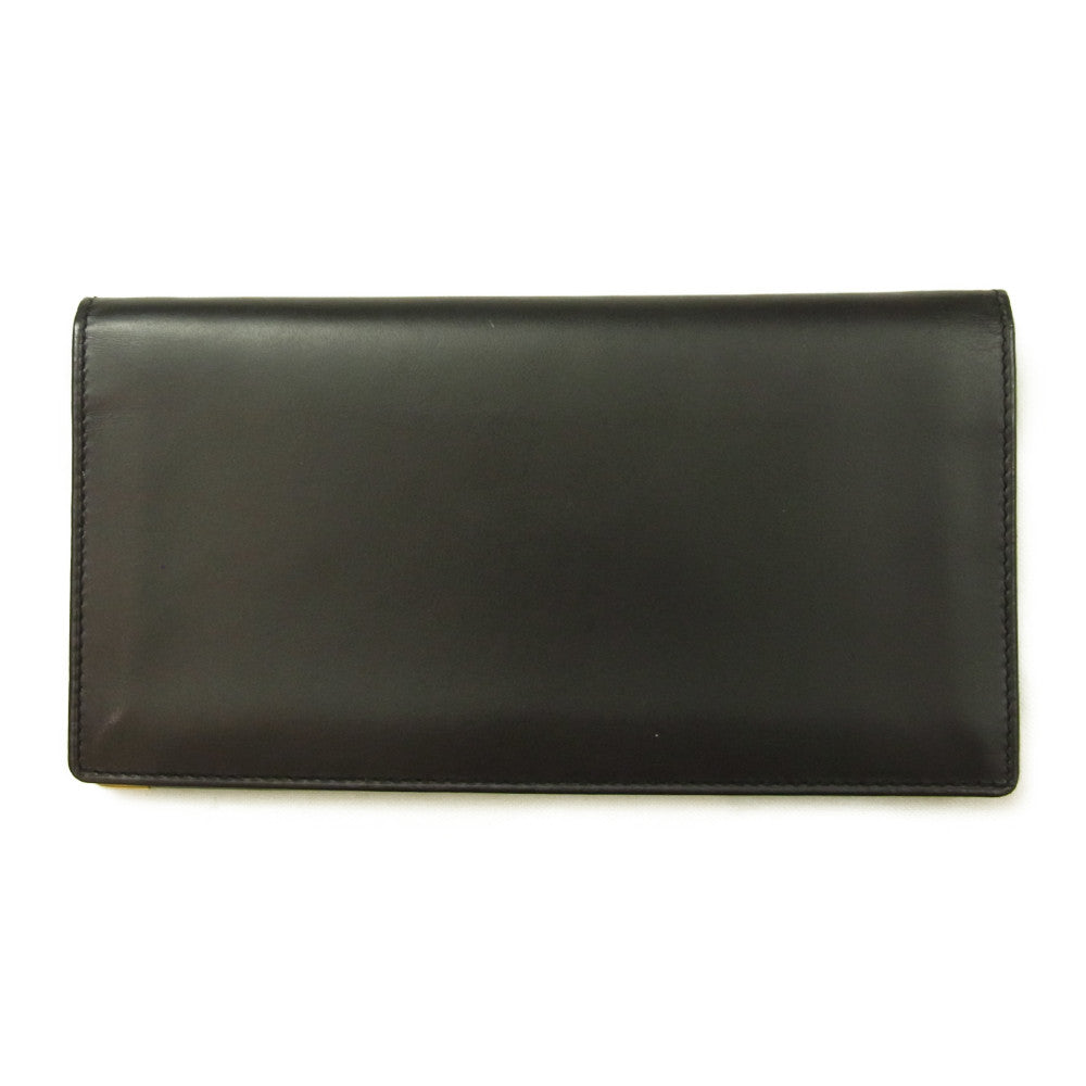 Dunhill ダンヒル オックスフォード 2つ折り 長財布 札入れ  ブラック系【美品】【中古】