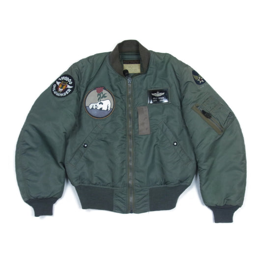 Buzz Rickson's バズリクソンズ M13517 M品番 B-15D MODIFIED ワッペン パッチ ペイント フライトジャケット カーキ系 36【中古】