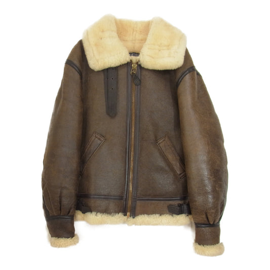 AVIREX アヴィレックス B-3 ムートン レザー ジャケット ブラウン系 34【中古】