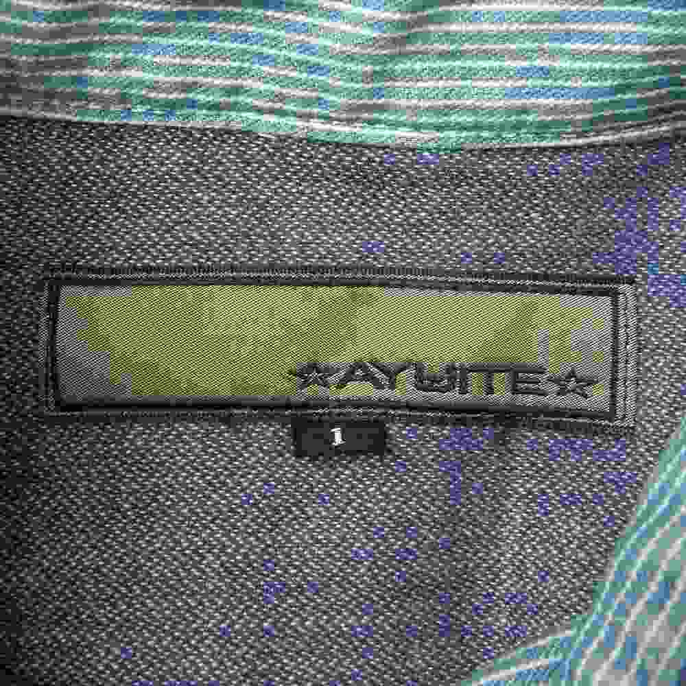 AYUITE アユイテ 長袖 デニム ウエスタンシャツ カモ インディゴブルー系 1【中古】