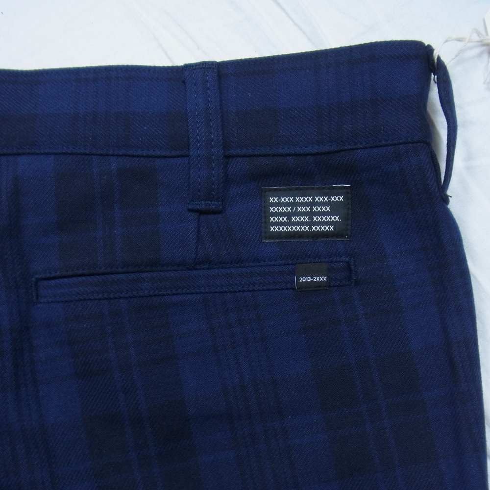 GOD SELECTION XXX ゴッドセレクション 21SS CHINO PANTS CHECK チェック チノパンツ ブルー系 XL【新古品】【未使用】【中古】