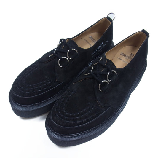 uniform experiment ユニフォームエクスペリメント × GEORGE COX ジョージコックス UE-212056 15408 VI RING GIBSON CREEPER ギブソン クリーパー スエード ラバーソール シューズ ブラック系 28cm【極上美品】【中古】