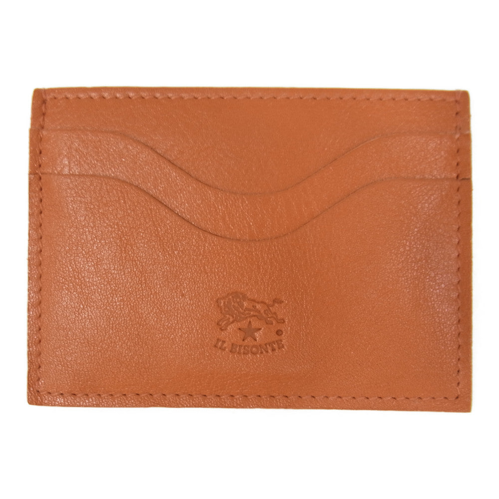 IL BISONTE イルビゾンテ 54_1_54202304590  レザー カードケース  オレンジ系【新古品】【未使用】【中古】