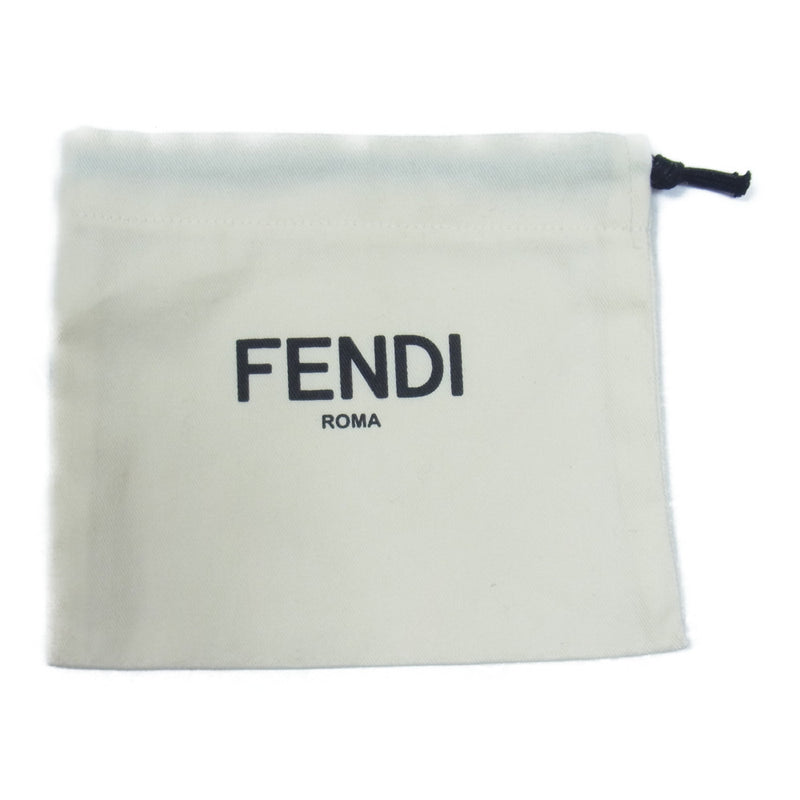 FENDI フェンディ 8M0387 F IS FENDI エフイズフェンディ スモールウォレット 二つ折り財布 レザー グレージュ【中古】