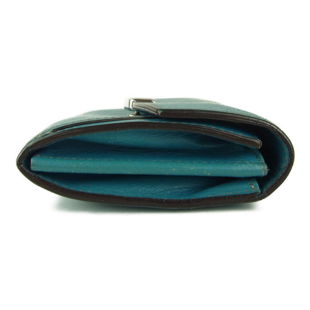 CARTIER カルティエ ドゥ スモール コンパクト ウォレット グリーン系【中古】