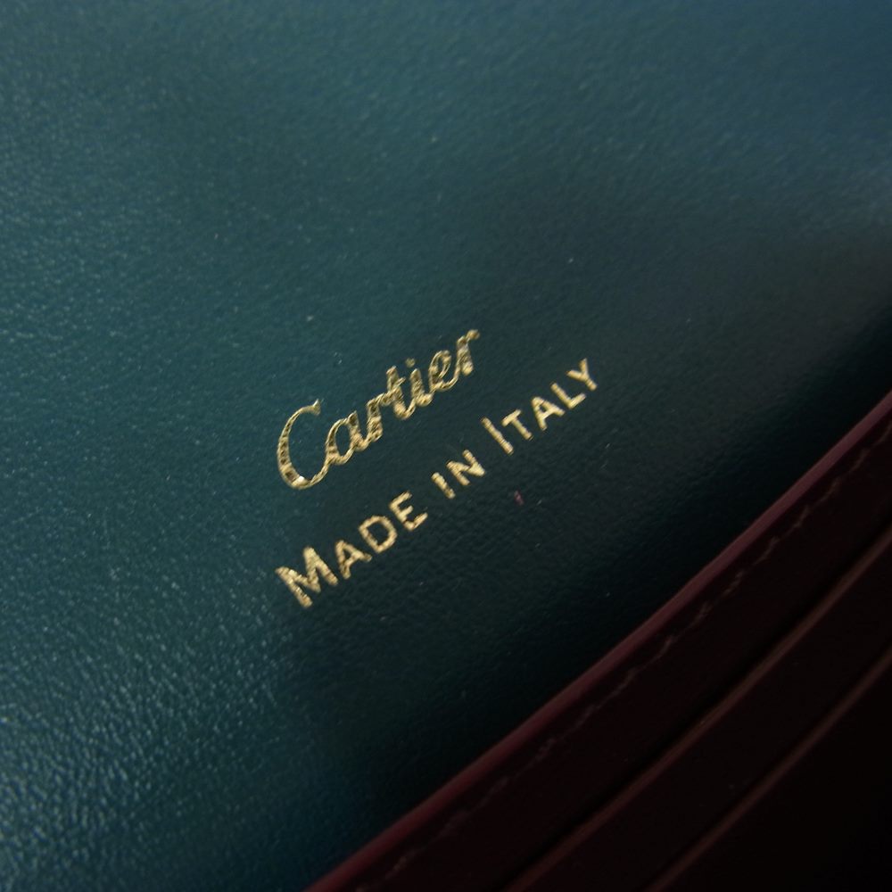 CARTIER カルティエ マスト ドゥ カルティエ ミニウォレット グリーン系【新古品】【未使用】【中古】