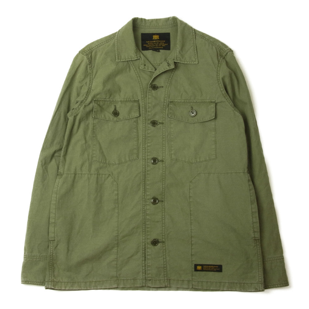 NEIGHBORHOOD ネイバーフッド 17SS 171SPNH-SHM01 BDU C-SHIRT LS ミリタリー シャツ ジャケット カーキ系 M【中古】