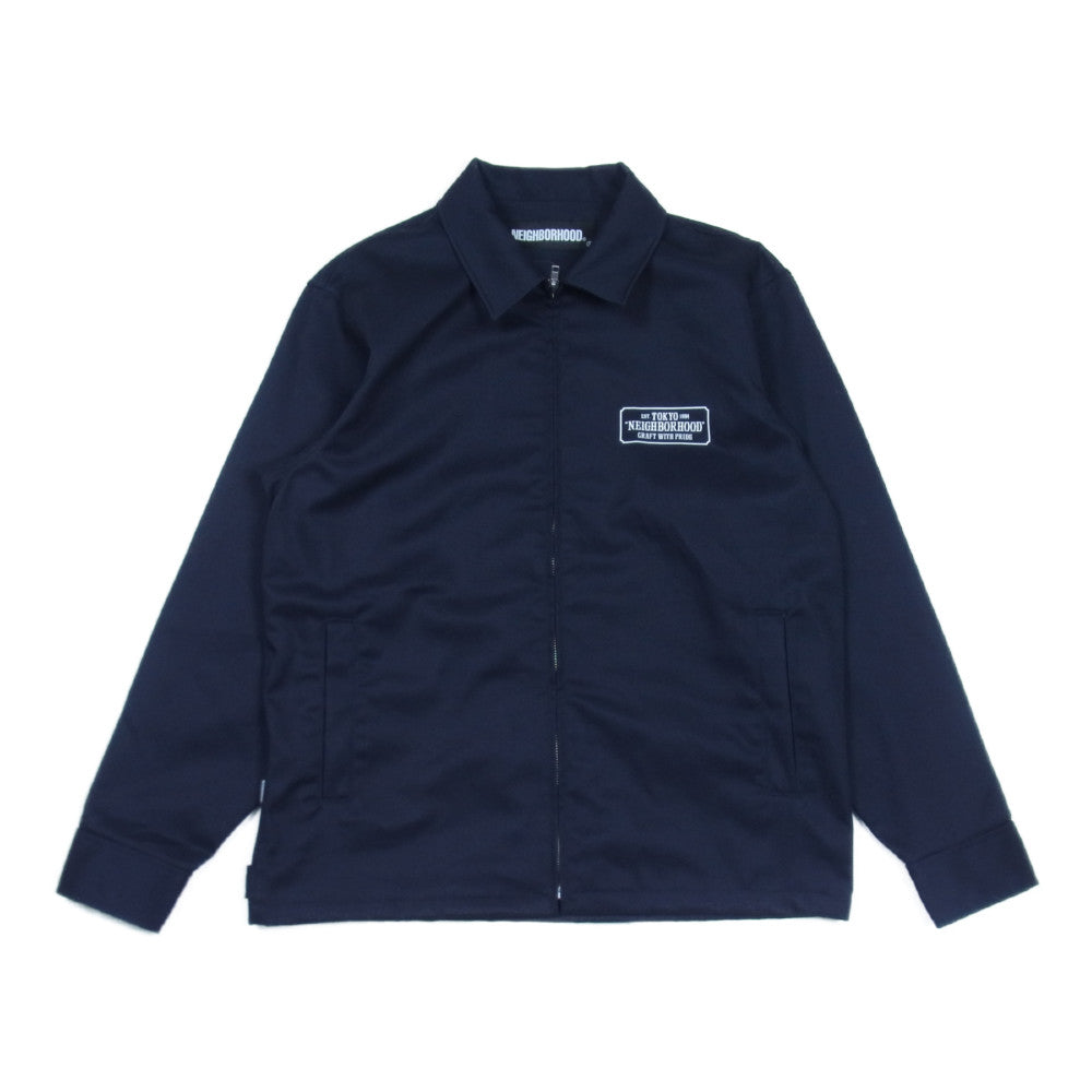 NEIGHBORHOOD ネイバーフッド 211TSNH-JKM03 EC-JKT ワッペン ジップ スウィングトップ ジャケット ダークネイビー系 M【中古】