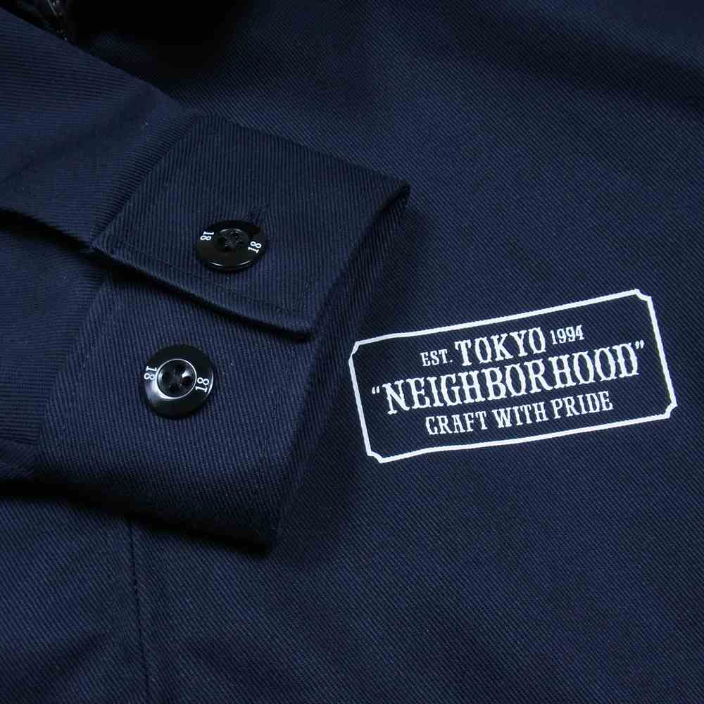 NEIGHBORHOOD ネイバーフッド 211TSNH-JKM03 EC-JKT ワッペン ジップ スウィングトップ ジャケット ダークネイビー系 M【中古】