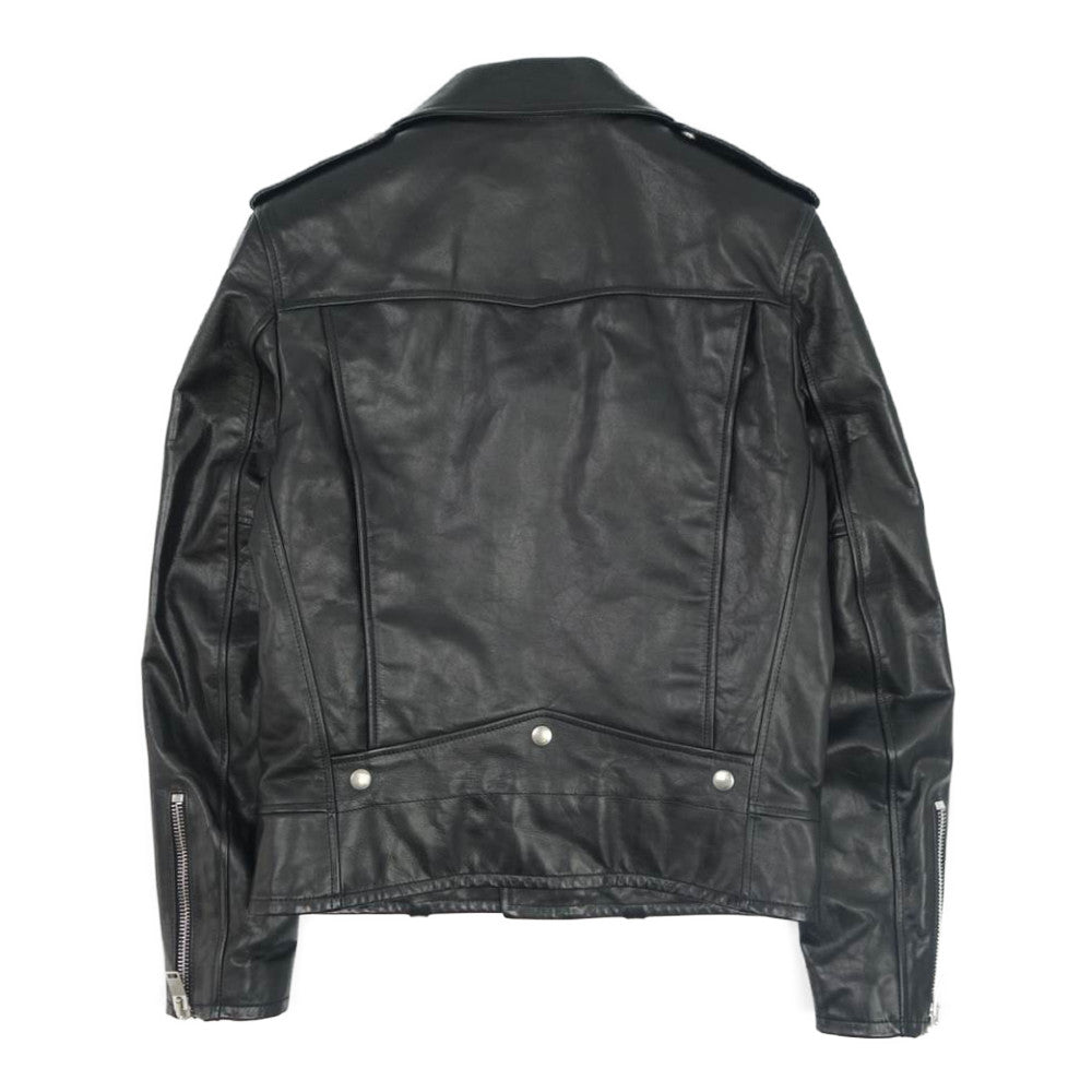 SAINT LAURENT サンローラン 国内正規品 16AW エディ期 397290 YC1AV レザー クラシックモーターサイクル ダブルライダース ジャケット ブラック系 46【中古】