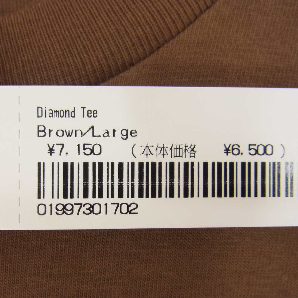 Supreme シュプリーム 21AW Diamond Tee ダイヤモンド 半袖 Tシャツ ブラウン系 L【新古品】【未使用】【中古】