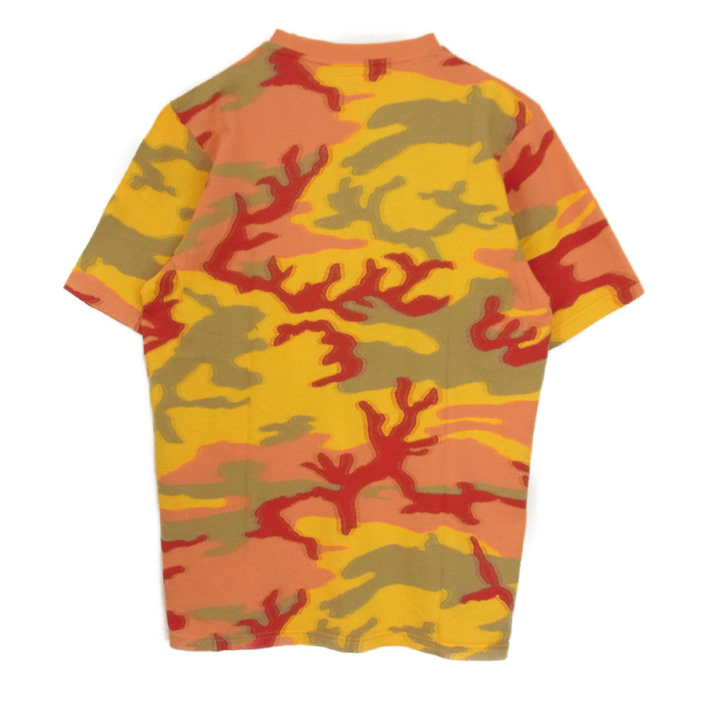 Supreme シュプリーム 21AW Intarsia Camo S/S Top インタージア カモ 半袖 Tシャツ オレンジ系 M【新古品】【未使用】【中古】