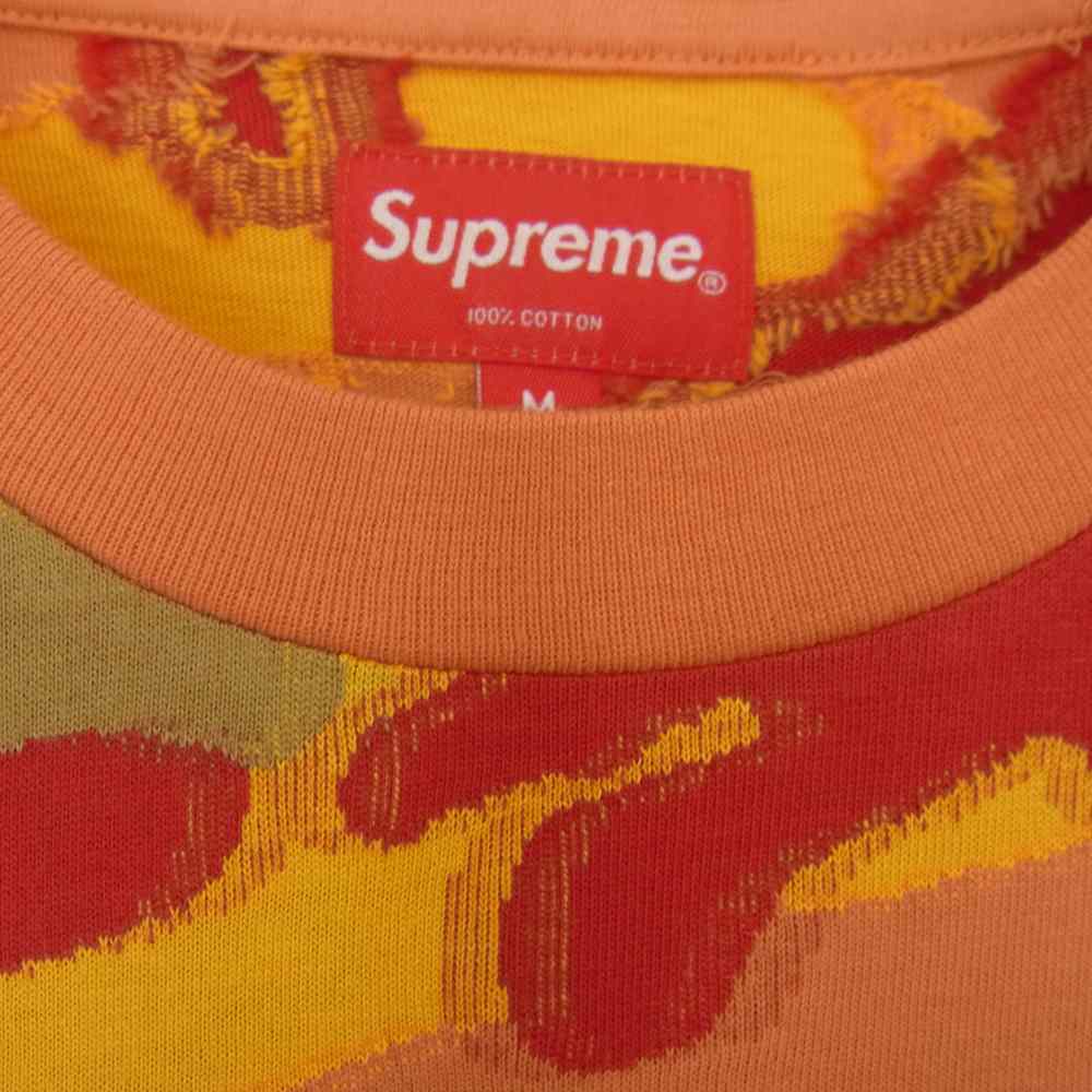 Supreme シュプリーム 21AW Intarsia Camo S/S Top インタージア カモ 半袖 Tシャツ オレンジ系 M【新古品】【未使用】【中古】