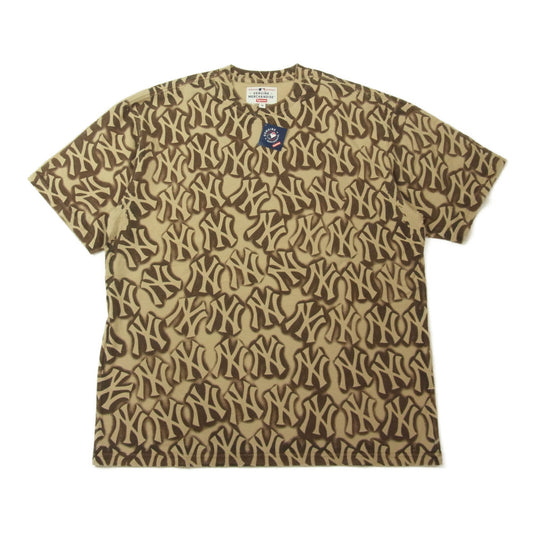 Supreme シュプリーム 21AW New York Yankees Airbrush S/S Top ニューヨークヤンキース エアブラッシュ 半袖 Tシャツ ベージュ系 M【新古品】【未使用】【中古】