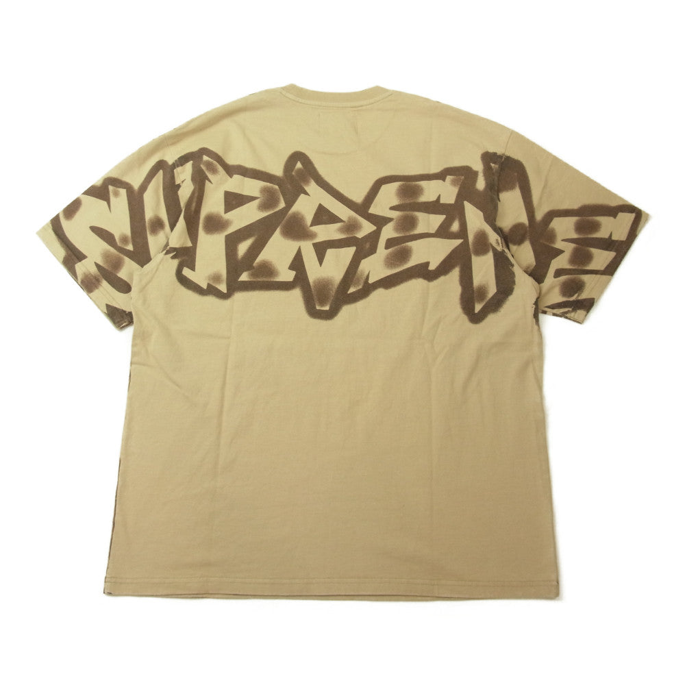 Supreme シュプリーム 21AW New York Yankees Airbrush S/S Top ニューヨークヤンキース エアブラッシュ 半袖 Tシャツ ベージュ系 M【新古品】【未使用】【中古】