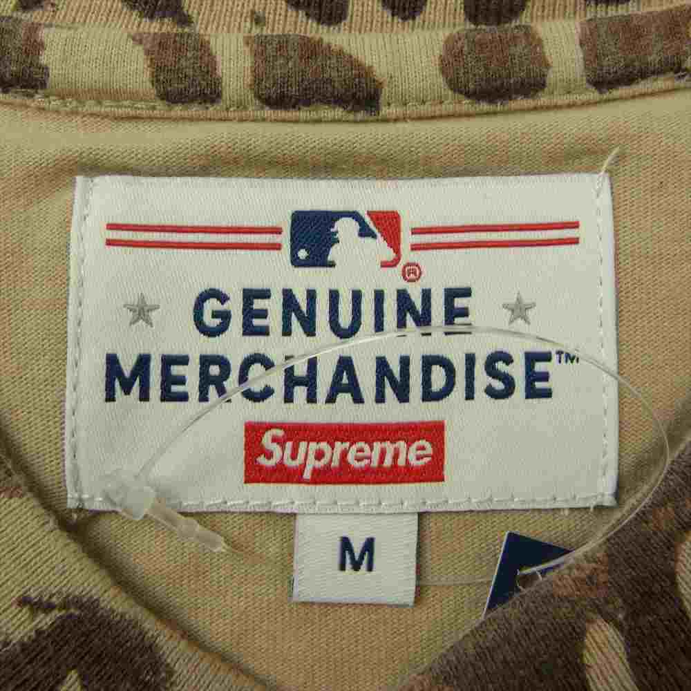 Supreme シュプリーム 21AW New York Yankees Airbrush S/S Top ニューヨークヤンキース エアブラッシュ 半袖 Tシャツ ベージュ系 M【新古品】【未使用】【中古】