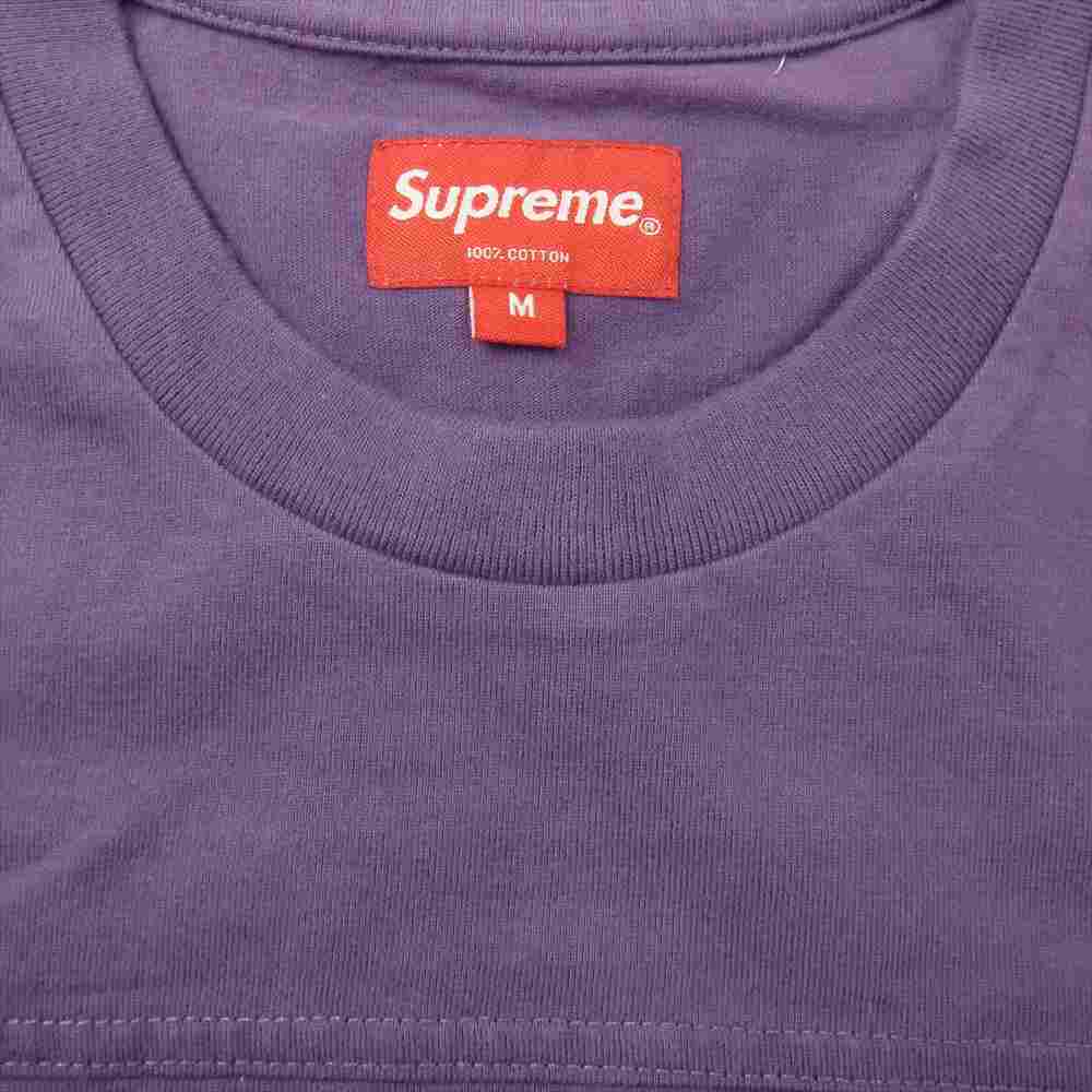 Supreme シュプリーム 21AW Plaid Sleeve L/S Tee プレイド 長袖 Tシャツ パープル パープル系 M【新古品】【未使用】【中古】