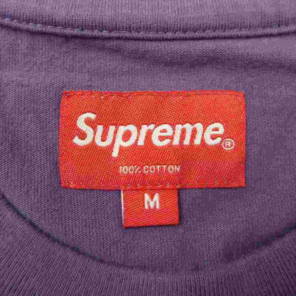 Supreme シュプリーム 21AW Plaid Sleeve L/S Tee プレイド 長袖 Tシャツ パープル パープル系 M【新古品】【未使用】【中古】