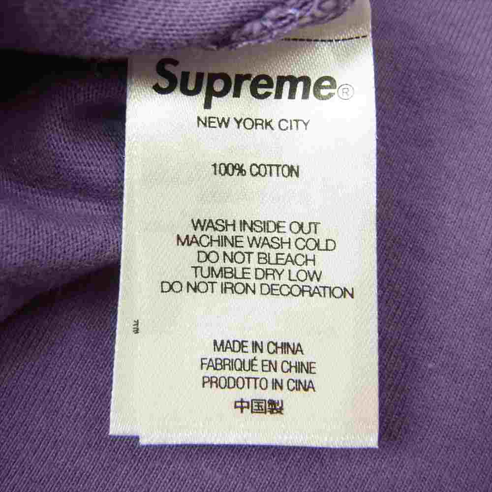 Supreme シュプリーム 21AW Plaid Sleeve L/S Tee プレイド 長袖 Tシャツ パープル パープル系 M【新古品】【未使用】【中古】