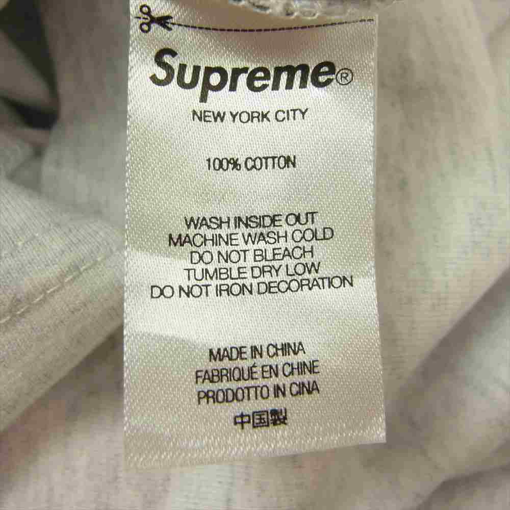 Supreme シュプリーム 21AW Plaid Sleeve L/S Tee プレイド 長袖 Tシャツ グレー グレー系 S【新古品】【未使用】【中古】