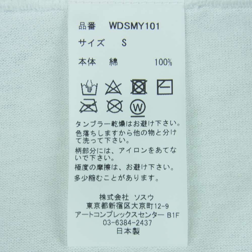 WIND AND SEA ウィンダンシー WDSMY101-0 MYne マイン Logo T-shirt スプレー ロゴ 半袖 Tシャツ ホワイト系 S【新古品】【未使用】【中古】