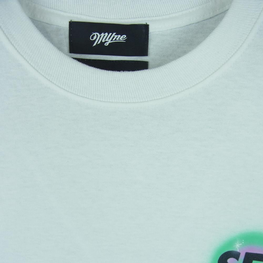 WIND AND SEA ウィンダンシー WDSMY102 MYne マイン Logo Long Sleeve T-shirts スプレー ロゴ 長袖 Tシャツ ホワイト系 S【新古品】【未使用】【中古】