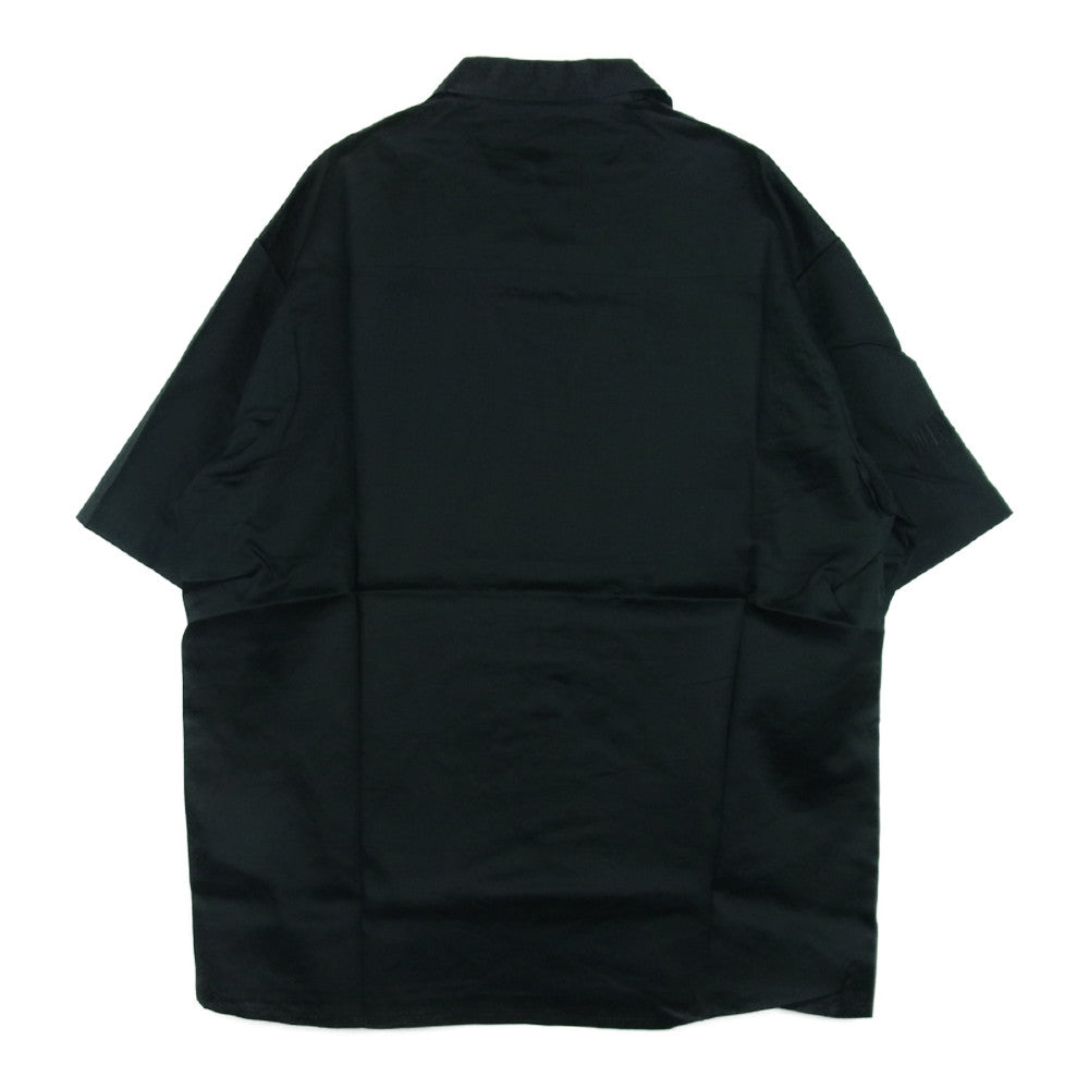 WIND AND SEA ウィンダンシー WDSMY103-0 Open Collar Shirt スプレー ロゴ オープンカラー 半袖 シャツ ブラック系 S【新古品】【未使用】【中古】
