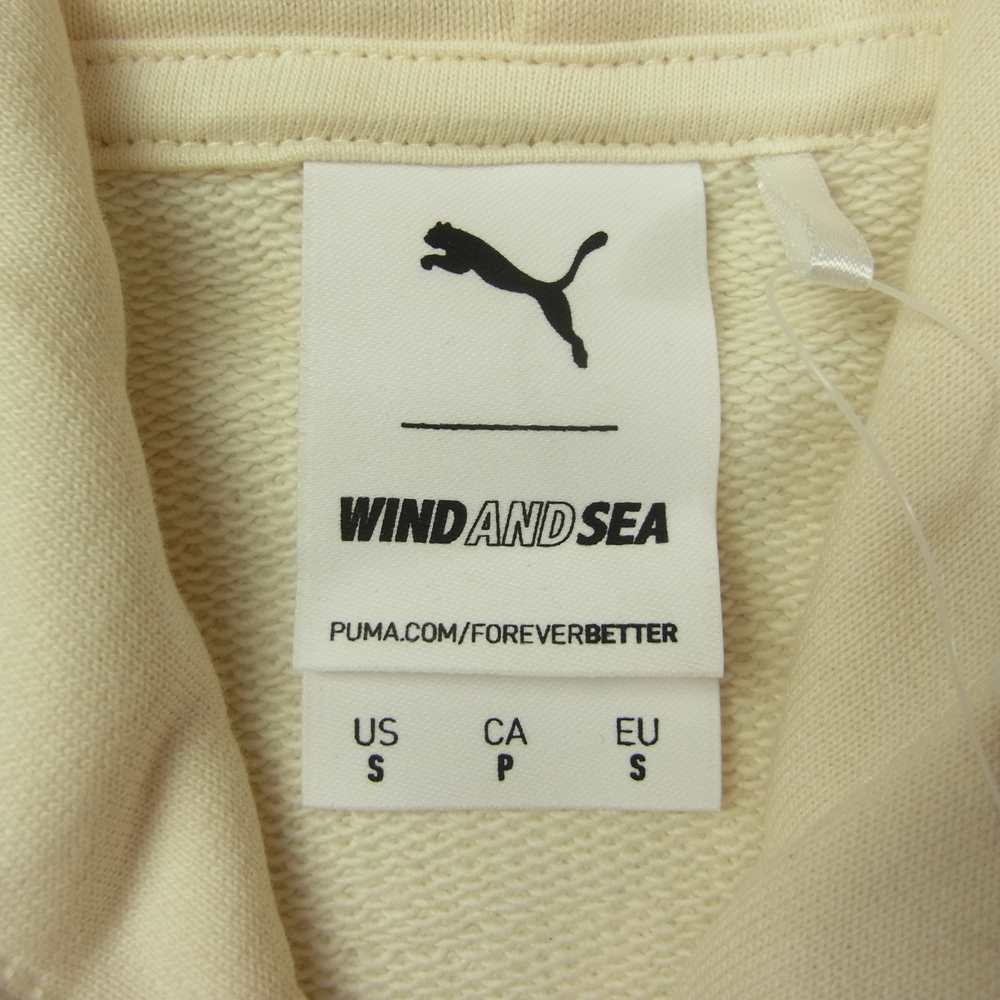 WIND AND SEA ウィンダンシー 530632-01 × PUMA プーマ プルオーバー パーカー スウェット  オフホワイト系 S【新古品】【未使用】【中古】