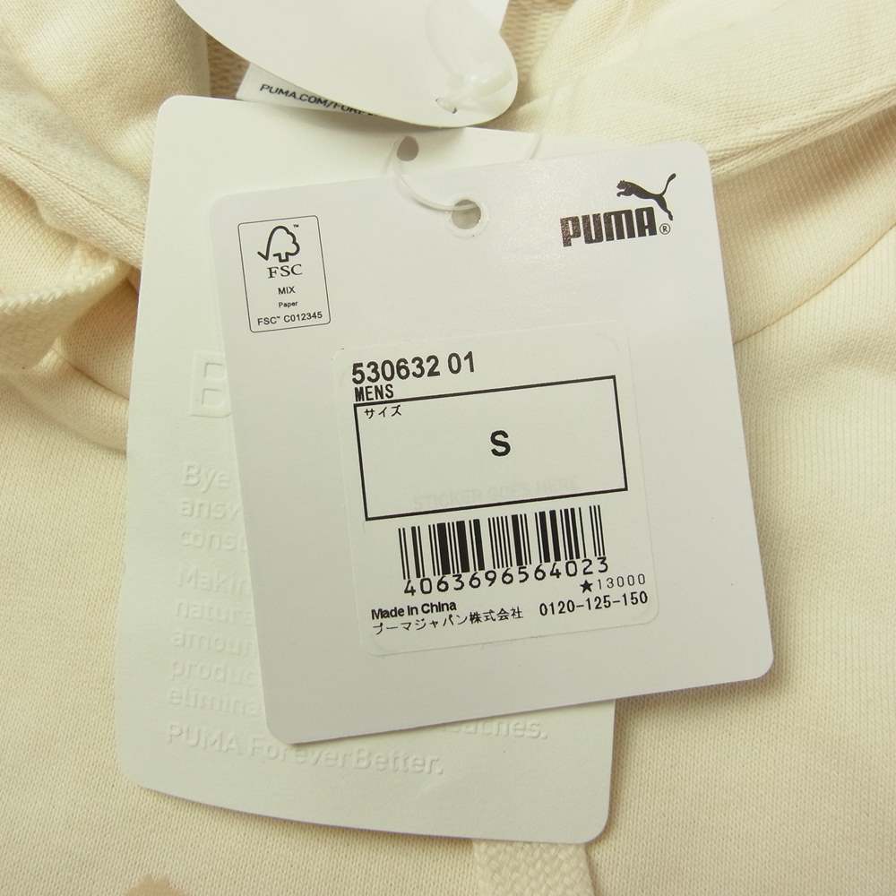 WIND AND SEA ウィンダンシー 530632-01 × PUMA プーマ プルオーバー パーカー スウェット  オフホワイト系 S【新古品】【未使用】【中古】