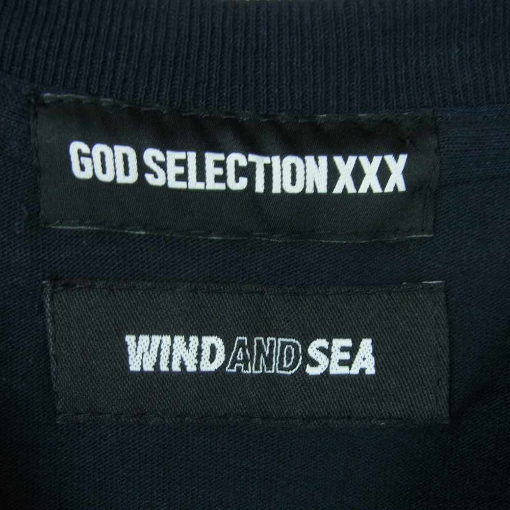 WIND AND SEA ウィンダンシー GX-S20-WSST-01 × GOD SELECTION XXX ゴッドセレクション トリプル エックス ロゴ Tシャツ ブラック系 S【新古品】【未使用】【中古】