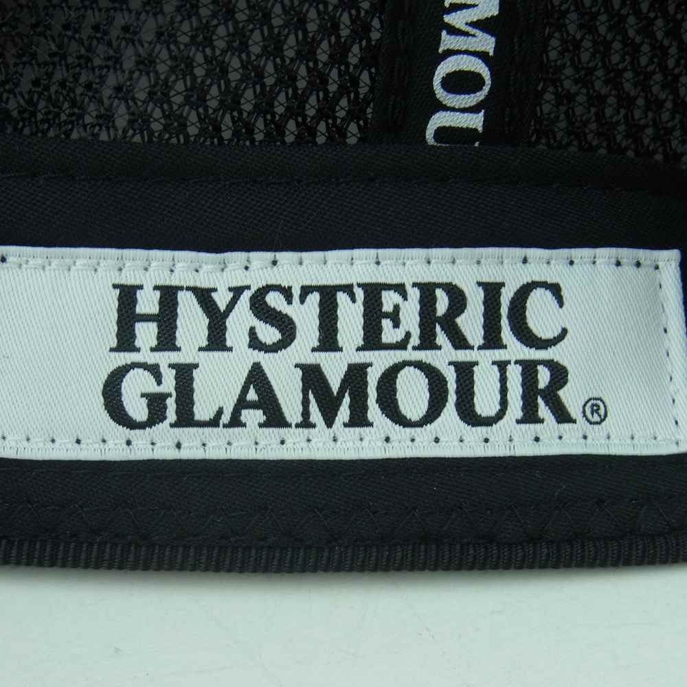 HYSTERIC GLAMOUR ヒステリックグラマー 02213QH06 GENZAI ゲンザイ メッシュ キャップ 帽子 ブラック系 FREE【新古品】【未使用】【中古】