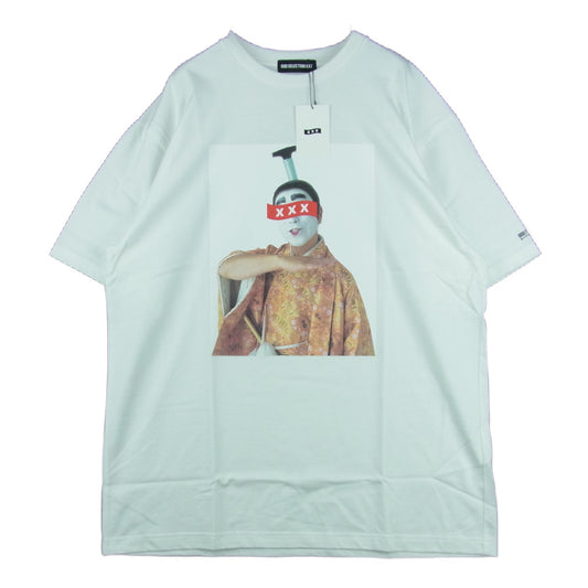 GOD SELECTION XXX ゴッドセレクション GX-S21-SKST-01 XXX バカ殿 半袖 Tシャツ ホワイト系 XL【新古品】【未使用】【中古】