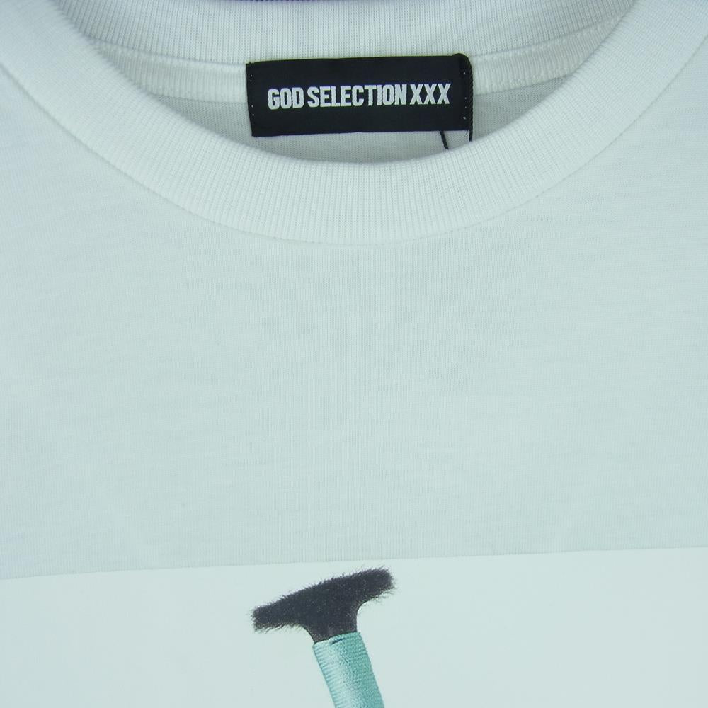 GOD SELECTION XXX ゴッドセレクション GX-S21-SKST-01 XXX バカ殿 半袖 Tシャツ ホワイト系 XL【新古品】【未使用】【中古】