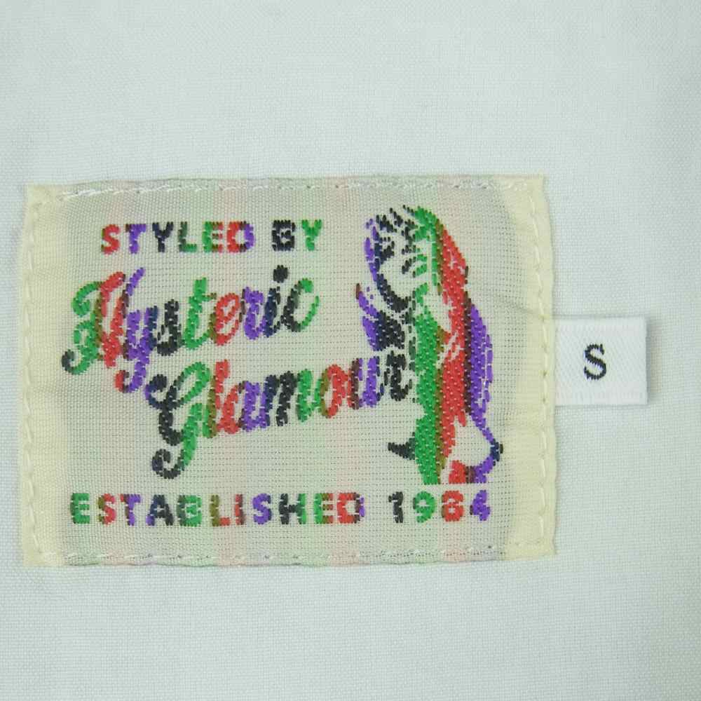 HYSTERIC GLAMOUR ヒステリックグラマー 02202AH07 MEMBERS ONLY 刺繍 ボーリング 半袖 シャツ ホワイト系 S【新古品】【未使用】【中古】