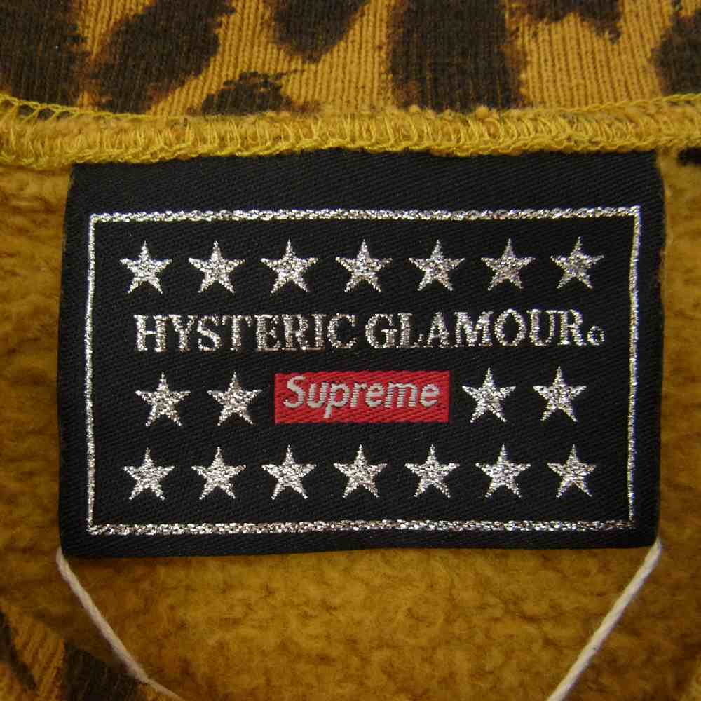 Supreme シュプリーム 21SS × HYSTERIC GLAMOUR ヒステリックグラマー Crewneck レオパード クルーネック スウェット トレーナー ブラウン系 S【新古品】【未使用】【中古】