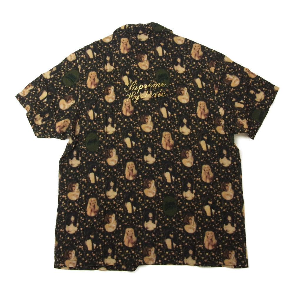 Supreme シュプリーム × HYSTERIC GLAMOUR ヒステリックグラマー Blurred Girls Rayon Shirt ブラード ガールズ レーヨン シャツ ブラック系 S【新古品】【未使用】【中古】