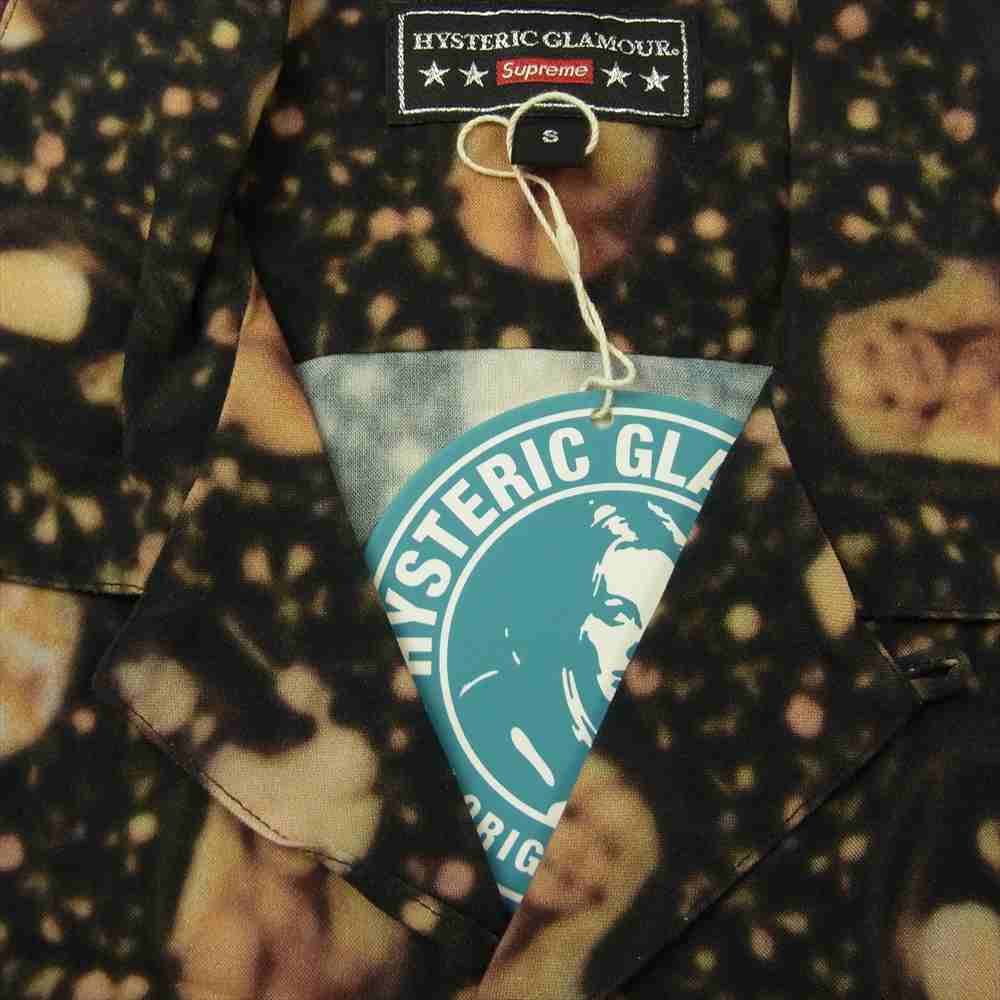 Supreme シュプリーム × HYSTERIC GLAMOUR ヒステリックグラマー Blurred Girls Rayon Shirt ブラード ガールズ レーヨン シャツ ブラック系 S【新古品】【未使用】【中古】