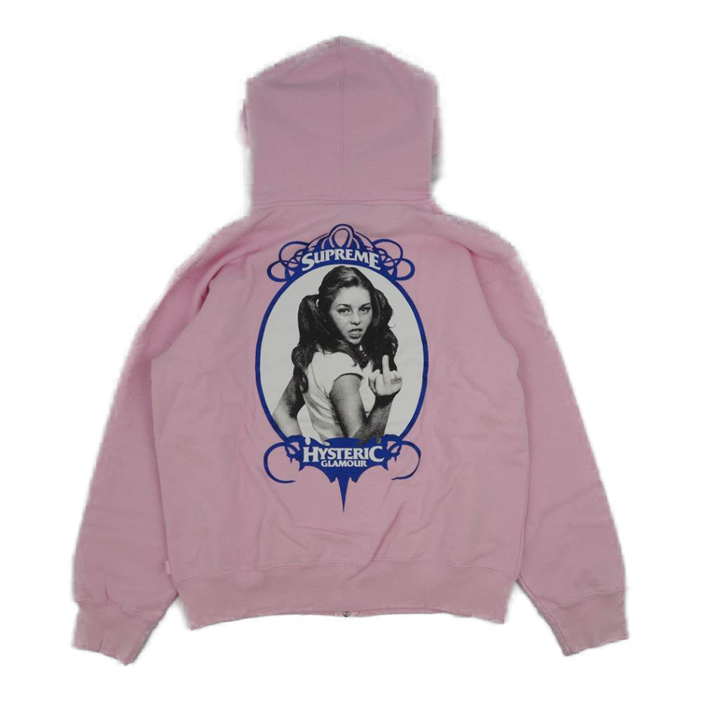 Supreme シュプリーム 21SS × HYSTERIC GLAMOUR ヒステリックグラマー Zip Up Hooded Sweatshirt ジップアップ パーカー スウェット ピンク系 S【新古品】【未使用】【中古】