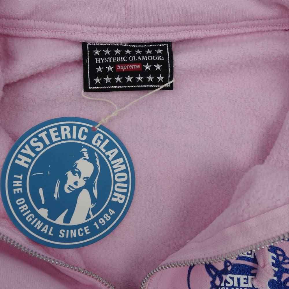 Supreme シュプリーム 21SS × HYSTERIC GLAMOUR ヒステリックグラマー Zip Up Hooded Sweatshirt ジップアップ パーカー スウェット ピンク系 S【新古品】【未使用】【中古】
