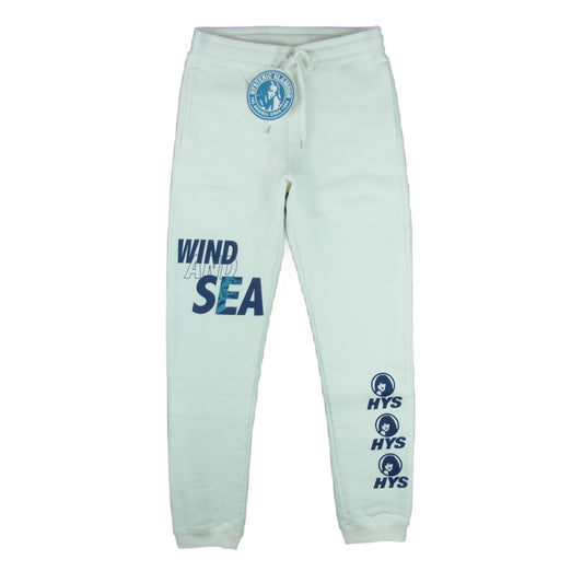HYSTERIC GLAMOUR ヒステリックグラマー WIND AND SEA ウィンダンシー 02203CP07 WDS SWEAT PANTS スウェット パンツ ホワイト系 S【新古品】【未使用】【中古】