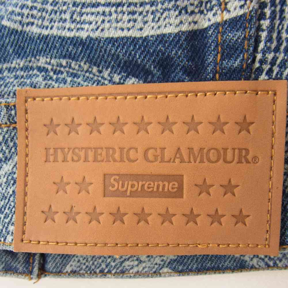 Supreme シュプリーム 21SS × HYSTERIC GLAMOUR ヒステリックグラマー Snake Denim Trucker Jacket スネーク デニム トラッカー ジャケット インディゴブルー系 S【新古品】【未使用】【中古】