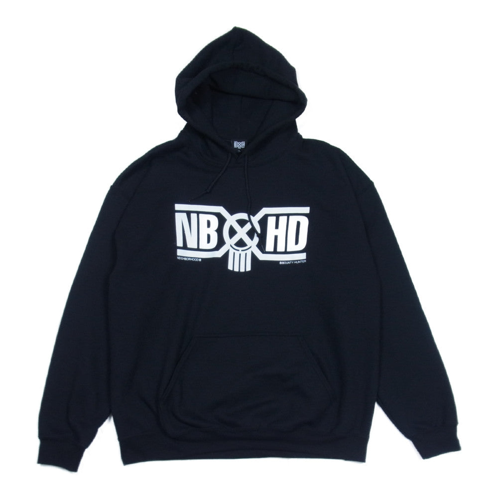 NEIGHBORHOOD ネイバーフッド × BOUNTY HUNTER ロゴ プリント プルオーバー パーカー ブラック系 L【中古】