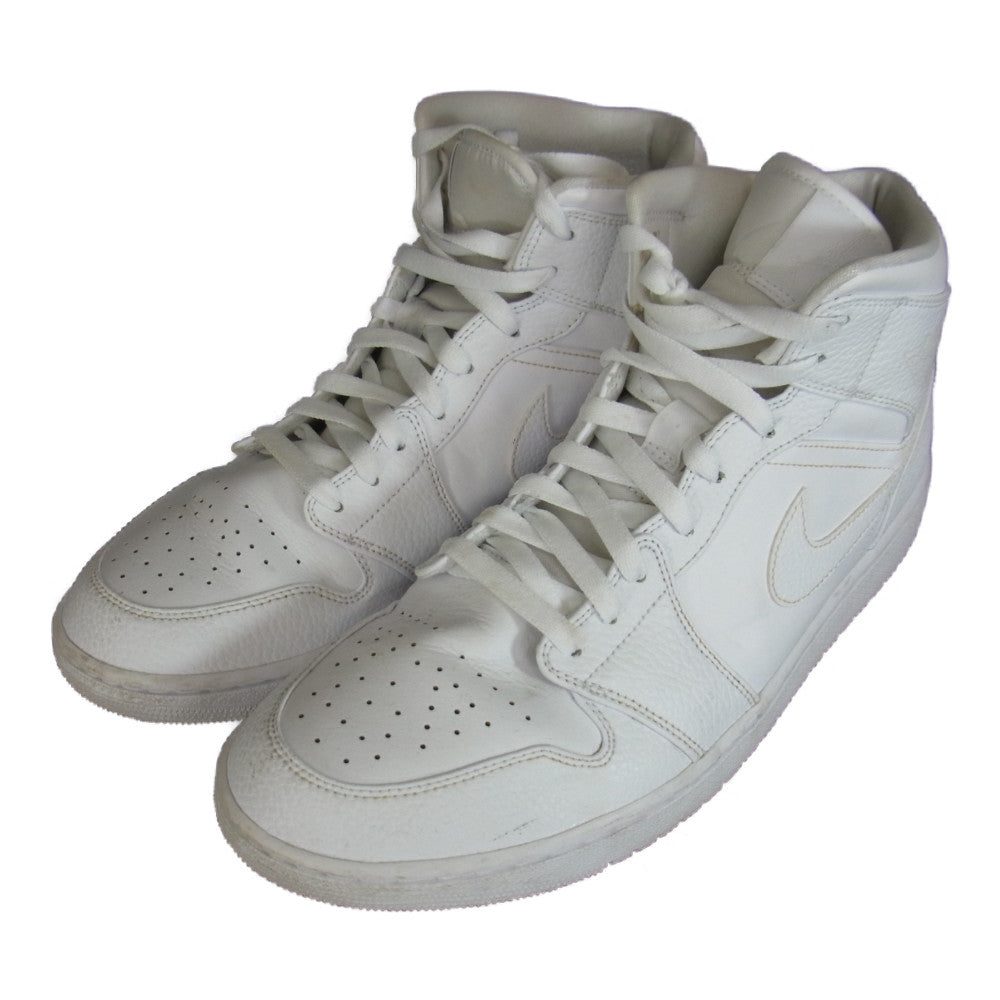NIKE ナイキ 554724-130 AIR JORDAN 1 MID エアジョーダン ミッド スニーカー ホワイト系 30cm【中古】