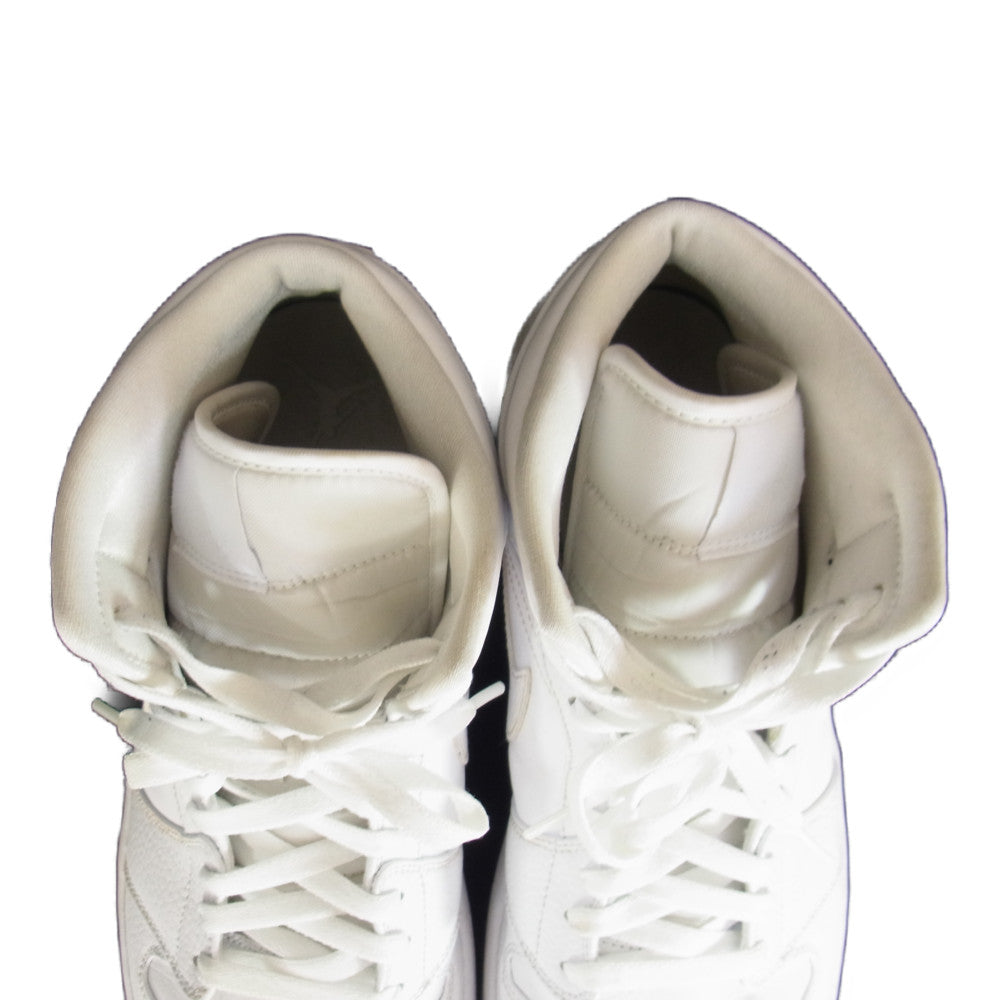NIKE ナイキ 554724-130 AIR JORDAN 1 MID エアジョーダン ミッド スニーカー ホワイト系 30cm【中古】
