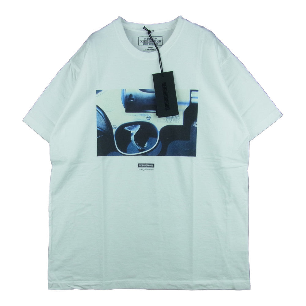 NEIGHBORHOOD ネイバーフッド 20SS 201PCNON-ST02 NHON-2 / C-TEE.SS プリント 半袖 Tシャツ ホワイト系 XL【新古品】【未使用】【中古】