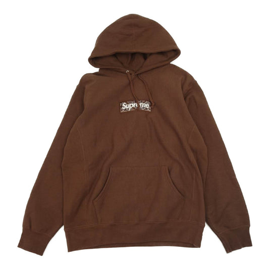 Supreme シュプリーム 19AW Bandana Box Logo Hooded Sweatshirt バンダナ ボックス ロゴ フーデット スウェット シャツ パーカー ブラウン系 L【極上美品】【中古】