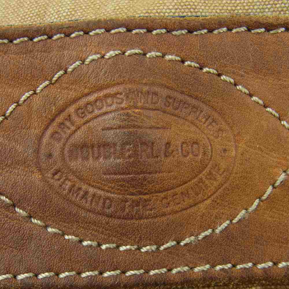 RRL ダブルアールエル 41381 DENIM-LEATHER MAIL BAG レザー デニム ショルダー バッグ インディゴブルー系【中古】