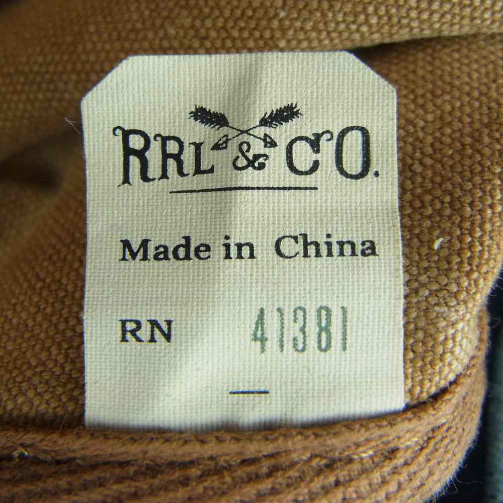 RRL ダブルアールエル 41381 DENIM-LEATHER MAIL BAG レザー デニム ショルダー バッグ インディゴブルー系【中古】